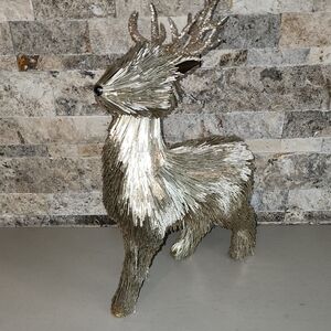 Christmas Decoration Gold Reindeer Figurine